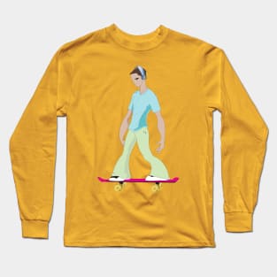 Skateboarder Kid Long Sleeve T-Shirt